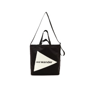 앤드원더 CORDURA logo tote bag large (BLACK)